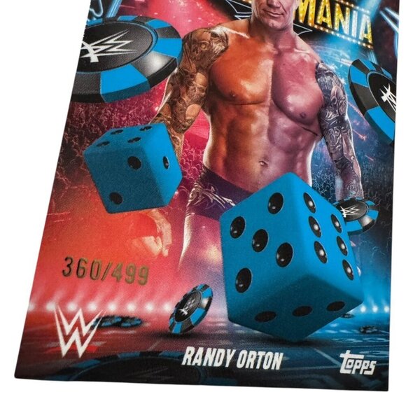 2025 Topps Wrestlemania 41 WWE WORLD Vegas Exclusive Card WM-4 RANDY ORTON /499 - Picture 2 of 4